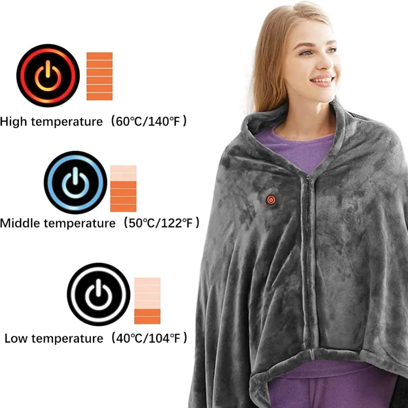 SungLily Wearable Heated Blanket for Instant Warmth Anywhere